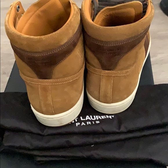 Authentic Saint Laurent High Suede Sneakers sz 42 - Picture 4 of 6